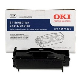 Okidata 44574301 Image Drum for B411/B431 Series Printers, 20000 Page Yield, Black
