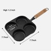 JUSTUP Nonstick Frying Pan,4-Cup Cast Iron Egg Pan Divided Grill