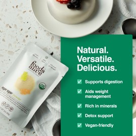 Foods Alive | Organic Agar Agar Powder | 2 oz | Plant Based Gelatin | Kosher Gelatin | Vegan | Gluten Free (3-Pack)