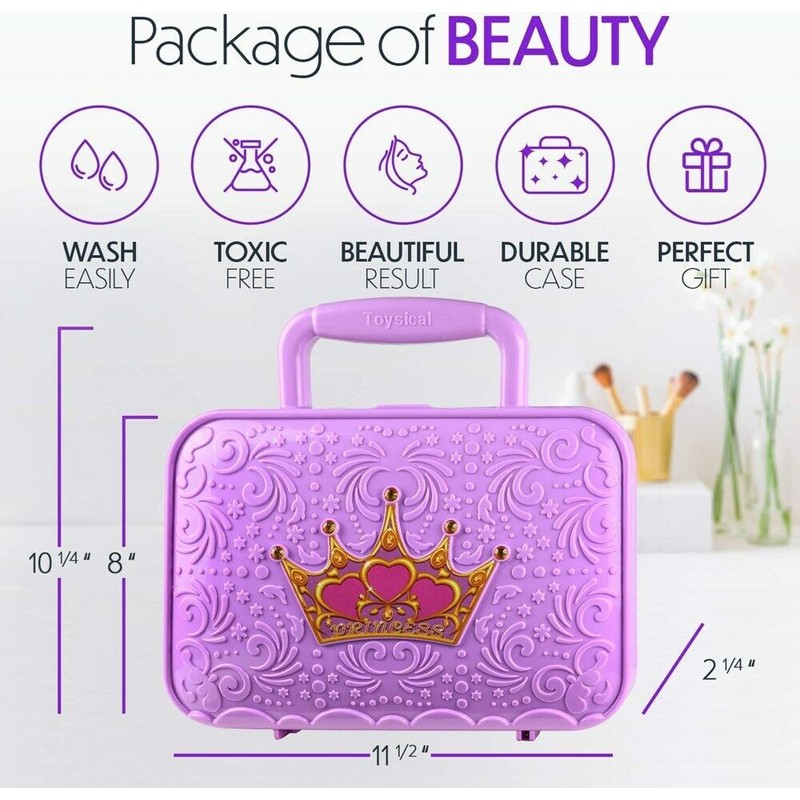 Toysical Princess Big Makeup Kit Non Toxic, Princess Play Makeup