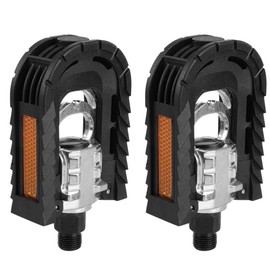 Bicycle Pedals Klapar Ebike, 1 Pair Bicycle Folding Pedals Aluminium Alloy Folding Bike Pedals Metal Platform Foot Pedals Bicycle Klapar with Reflectors for Mountain Bike Road Bike