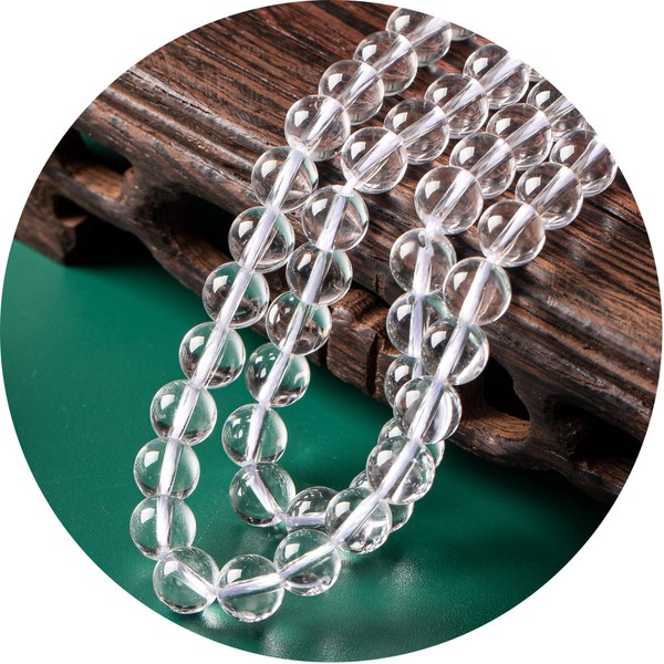 AIYINGZHU 140 pcs 8mm White Clear Quartz Crystals Natural Gemstone