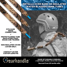 Prym1 Non-Insulated Drink Tube Sleeve. Camo Your Tactical Hydration Backpack Bare or Insulated Water Bladder Drink Tube Hose Covers. (43" Inches, Prym1 Sandstorm)