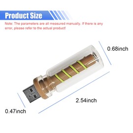 GAOLAOSY USB LED Atmosphere Light, Touch Dimmable Retro Car Interior Night Light, Mini Portable Plug-in Bottle Auto Decorative Ambient Lighting, Universal for Vehicle Bedroom Hallway Camping (Green)