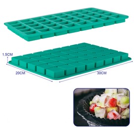 DIFENLUN Silicone Caramel Candy Molds, 2 Pack 40-Cavity Square Hard Candy Mold for Chocolate Truffles Gummy Jelly Truffles Pralines Caramels, Ice Cube Tray Molds
