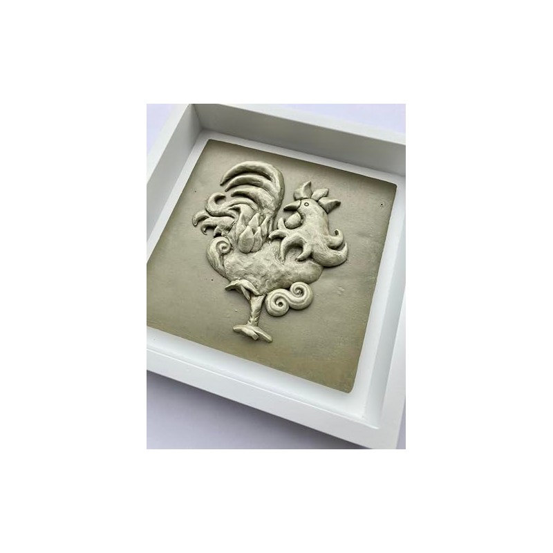 Arami Arte, Cuadro Decorativo Gallo Fa, En Relieve, 23 X