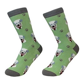 Soft Coated Wheaten Terrier Socks - Fun Unisex Socks - Crazy Pet Lover - Novelty Socks Funny Gifts for Dog Lovers - Cute Dog Pattern - Casual Crew Socks - One Size Fits most