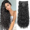 LONAI Clip In Hair Extensions, 6PCS 24" Black Hair Extensions