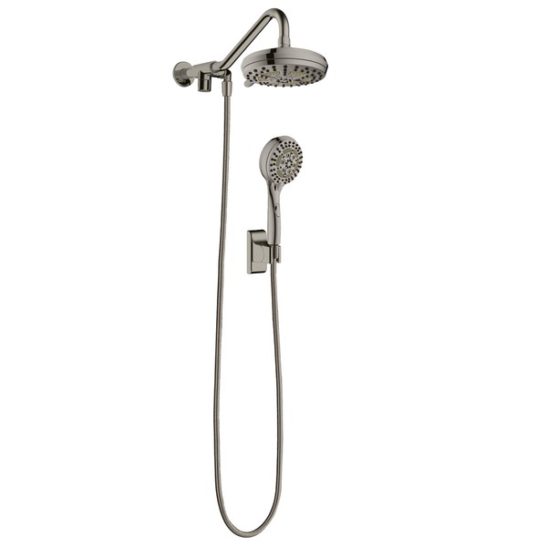 PULSE ShowerSpas 1053-BN Oasis Shower System with 5-Function 7" Showerhead, 6-Function Hand Shower, Brushed Nickel Finish