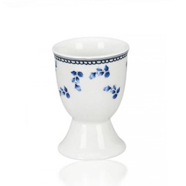 Porcelain Single Egg Cup, Porcelain Holder Breakfast Boiled Cooking: Easy to Clean, Glaze Safety Ceramics Soft Boiled Egg Holder, Breakfast Kitchen Cooking. (Vintage Indigo Set of 4)