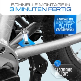 PLUTO Bicycle Stand 24-29 Inch - Height-Adjustable Aluminium Centre Stand - MTB & E Bike Stand - Non-Slip Bicycle Stand for Mountain Bike, City & Trekking