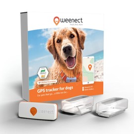 Weenect Dog XS - NEW GPS Tracker for Dogs | Real-time Mini GPS Tracker | Waterproof | Smallest Model on the Market | Operates with a Subscription