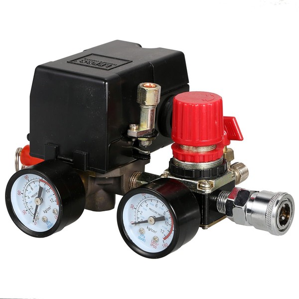 Secbolt Secbolt Pressure Switch Manifold Regulator Gauges Air Compressor Pressure