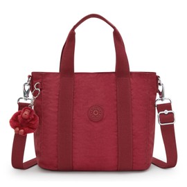 Kipling ASSENI MINI, Kleine Tragetasche (mit abnehmbarem Schultergurt), 14 x 80 x 38 cm, Funky Red (ROT)
