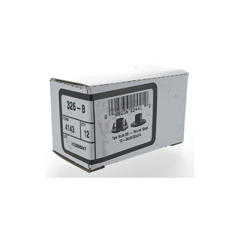 Hillman 4143 Stainless Round Base Tee Nut (#10-24 x 9/32"