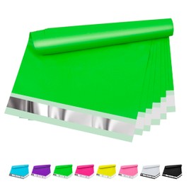 Vapulcio Poly Mailers 12x15.5 Inch 50 Pcs - Waterproof and Tear Resistant Shipping Bags for Small Businesses - Green Packaging Bags with Self-Sealing Closure - Polymailers, Mailing Envelopes