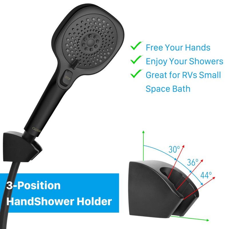 RV Shower Head with Hose and On Off Switch, 3-Spray