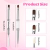 2 Pcs Double Ended Builder Gel Brush, French Tip Hard