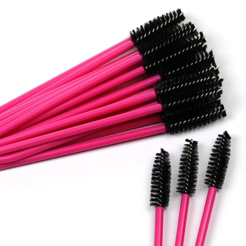 50 Pcs Disposable Mascara Wands, Eyelash & Eyebrow Spoolie Makeup