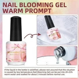 Morovan Blooming Gel Nail Polish: 15ml Clear Blooming Gel Polish Soak off UV