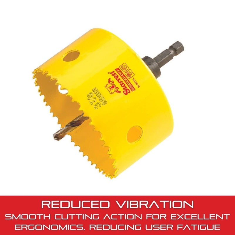 Starrett Bi-Metal Deep Cut Hole Saw with Arbor and Abrasion