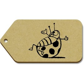 Azeeda 10 x Large 'Ladybird' Wooden Gift Tags (TG00010194)