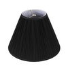 Aspen Creative 33146, Mushroom Pleated Traditional Spider Lamp Shade, Black,