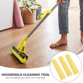 Mop Replacement Heads - 3 Pack Reusable Mop Sponge for Squeeze Mop, Washable Household Replacement Mop Pads for Floor Cleaning - Mop Head Refill(29X6X4cm)