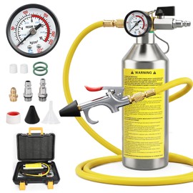 Autory AC Flush Kit Home & Automotive AC System Flush Kit with 1L Stainless Steel Bottle, 3.5Ft Flushing Hose AC Flush Tool HVAC Flush Kit for Condenser, Evaporator, Piping