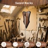 Sword Plaque Wall Mount, Adjustable Wooden Sword Holder Wall with