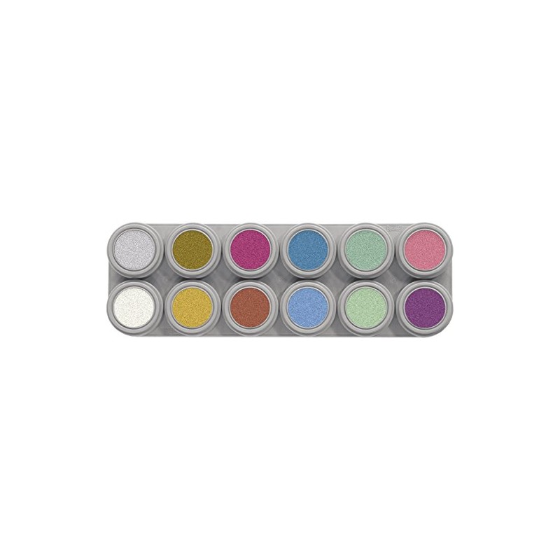 Grimas Pearl Water Make Up 12 Colours Palette