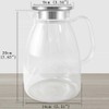 Bunhut Glass Pitcher with Lid,68 oz Water Pitcher for Hot