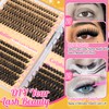 Calphdiar Lash Clusters 40D+60D+80D+100D Eyelash Clusters 474PCS Individual Lashes D-Curly