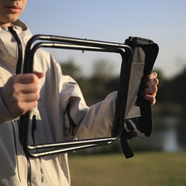 Beojonvy Camping Stool Portable Foldable Lightweight Folding Stool Mini Outdoor Chair Made of Thick Steel Folding Stool Chair Made of Thick Steel + Oxford Fabric for Travel Hiking Fishing BBQ Beach