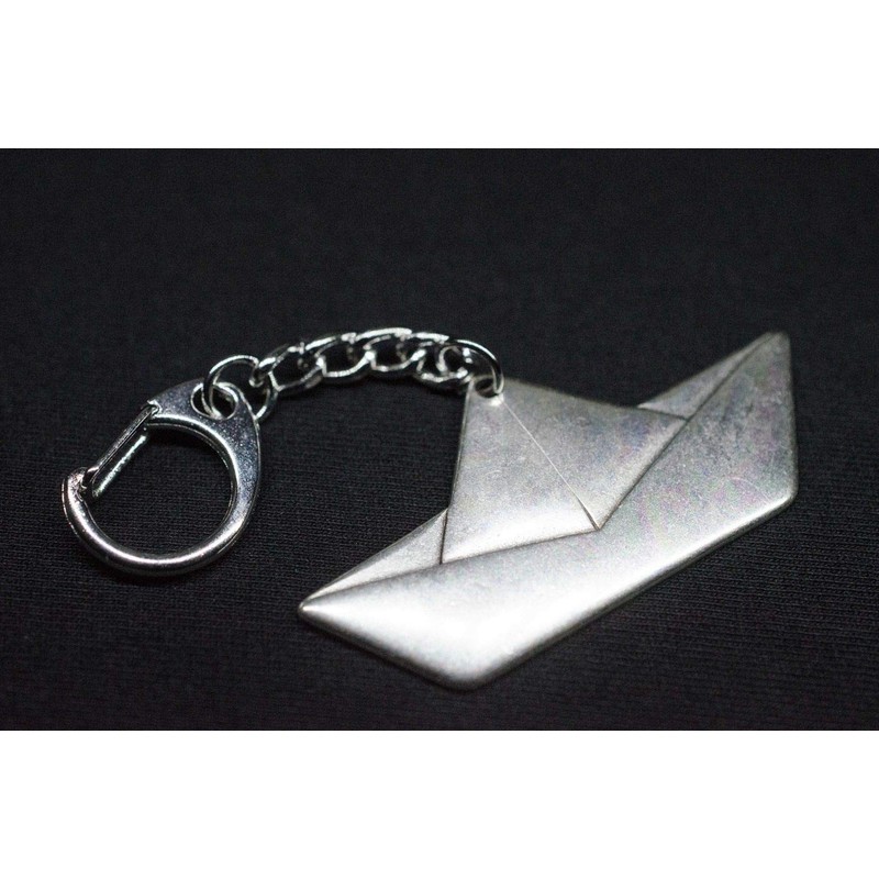 Origami Paper Boat Ship Sail Ship Flat Mini Bling Keychain
