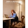 SIBRILLE Brown Floor Lamp, Modern Stepless Dimmable Standing Lamp with