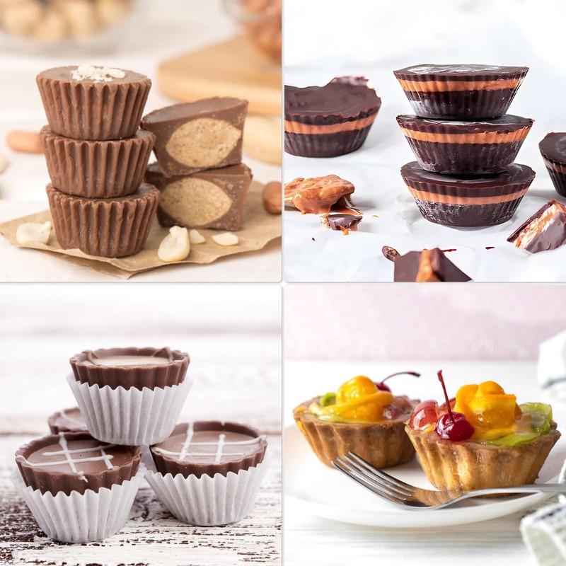 CLUEWR 3 PCS Peanut Butter Cup Molds, 12 Cavity Non-stick