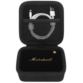 Elonbo Carrying Case ​for Marshall Willen/Willen II Portable Bluetooth Speaker, Wireless Speaker Travel Bag Storage Holder, Mesh Pocket Fits Charging Cable, Black