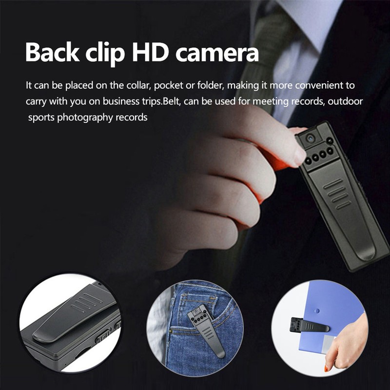 1080P HD Back Clip Camera 500mAh 1920x1080 FHD 40MP Photo