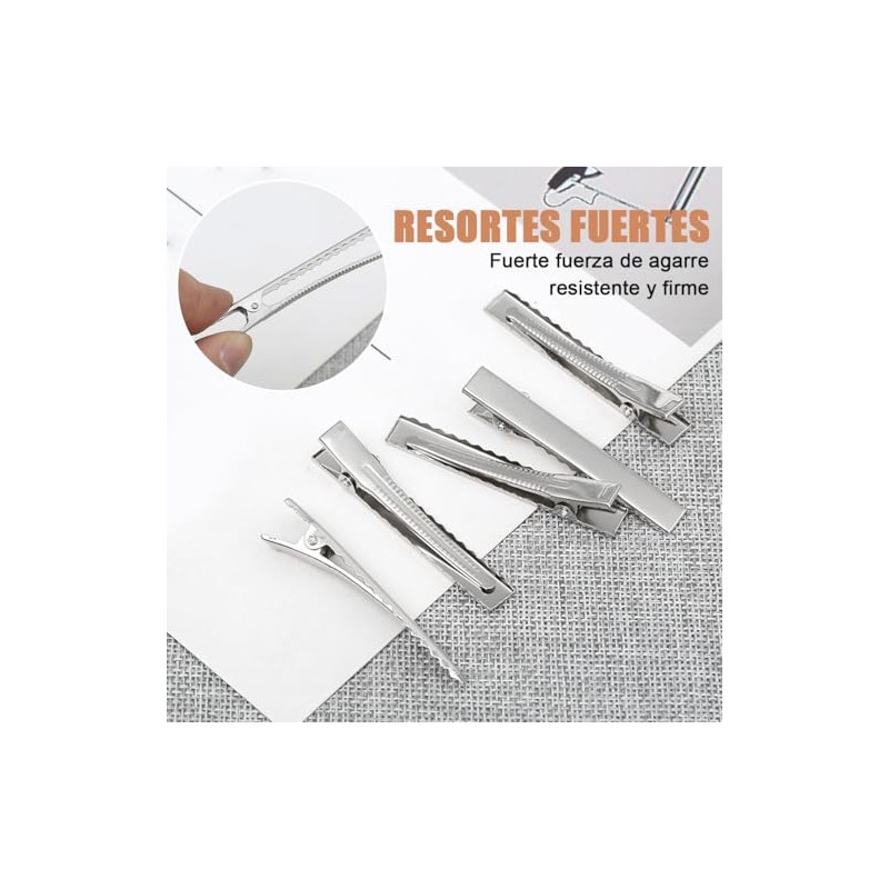 Kit 200 Pzs Pinzas de Cocodrilo para Cabello, Pinzas para