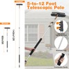 12Ft Window Squeegee with Extension Poles, 2-in-1 Window Cleaning Kit