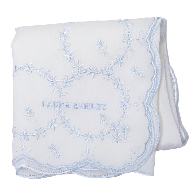 Laura Ashley 05601197 Handkerchief Embroidery Handkerchief, Women's, Small Flower Pattern,