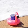 GoFloats Inflatable Floatmingo Drink Holder (3 Pack), Float Your Drinks
