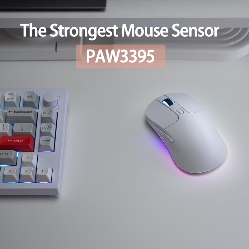 Keychron M3 Wireless Mouse, PAW3395 Sensor with Programmable Macro Button