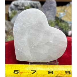Selenite Thick Heart/Charging Plate 3”
