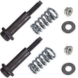 35129 M8x1.25x82mm Exhaust Bolts and Nuts Kit,Includes 2 Sets Exhaust Manifold Bolts+Exhaust Springs+Nuts+Gaskets for Subaru Acura Honda Lexus Toyota Mazda Pontiac Ford Isuzu 18317 4682,Es491