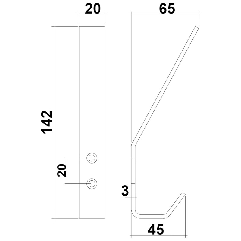SO-TECH® ALBA Clothes Hook, Real Stainless Steel