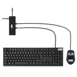 MTG Bundle Docking Station 10 in 1 Hub USB C, Dual 4K Tv/Monitor HDMI, DP, USB 3.0, Compatible with Windows and Mac, MTG USB Wired Keyboard and Mouse, (Power Adapter not Included)