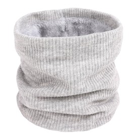 iDopick Warmer Neck Gaiter, Fleece Lined Neck Warmer Winter Neck Scarves Cold Weather Gear Ski Accessories for Men Women (Grey)