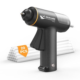 Smiling Shark Glue Gun, 2000 mAh USB Rechargeable Fast Preheating Mini Cordless Hot Melt Glue Gun Kit With 20Pcs Premium Glue Sticks High Temp Craft Glue Guns Perfect for Home Repair DIY Arts & Crafts